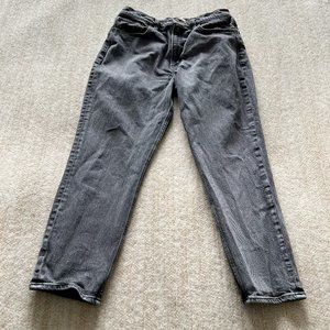 Abercrombie & Fitch The Mom High Rise Jean 30 / 10 Gray